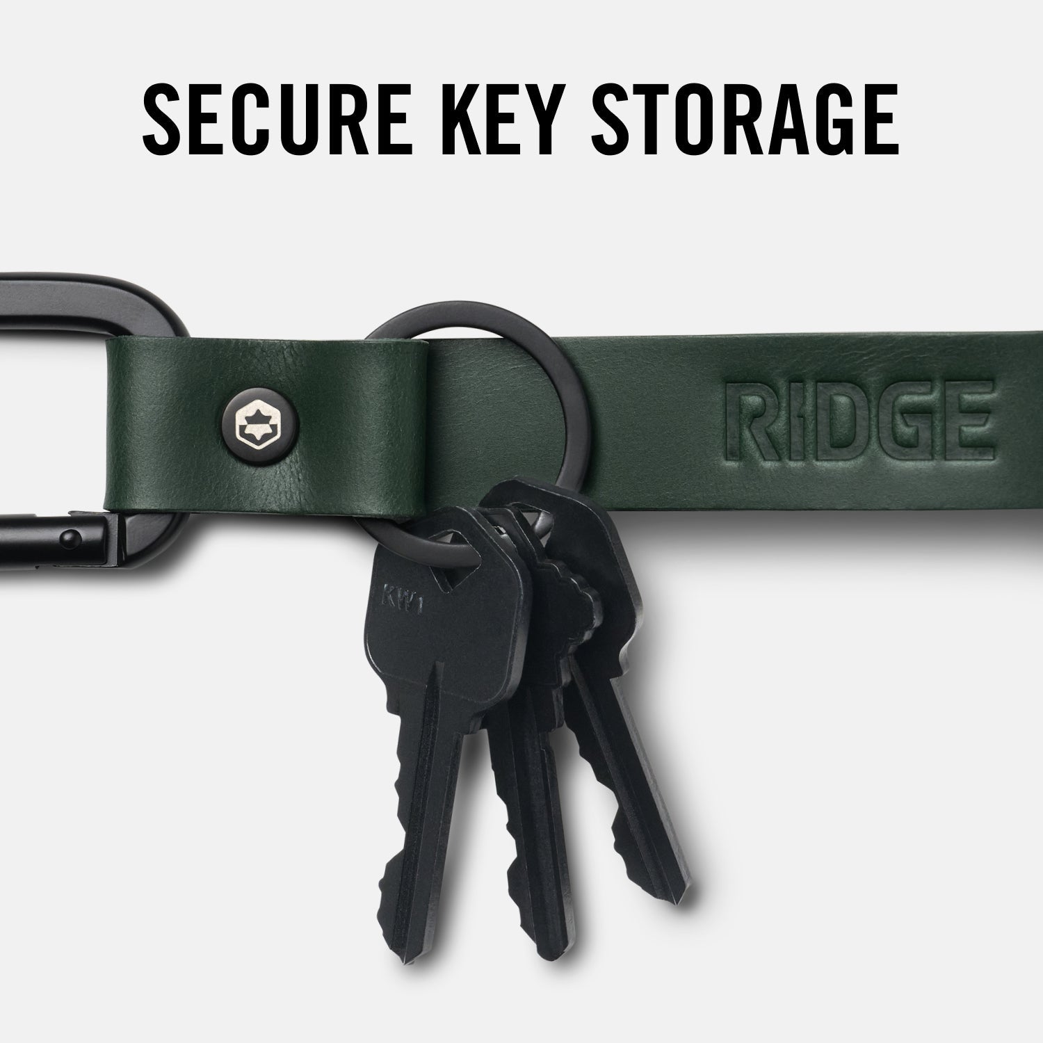 Ridge Keychain - Tobacco Brown Leather