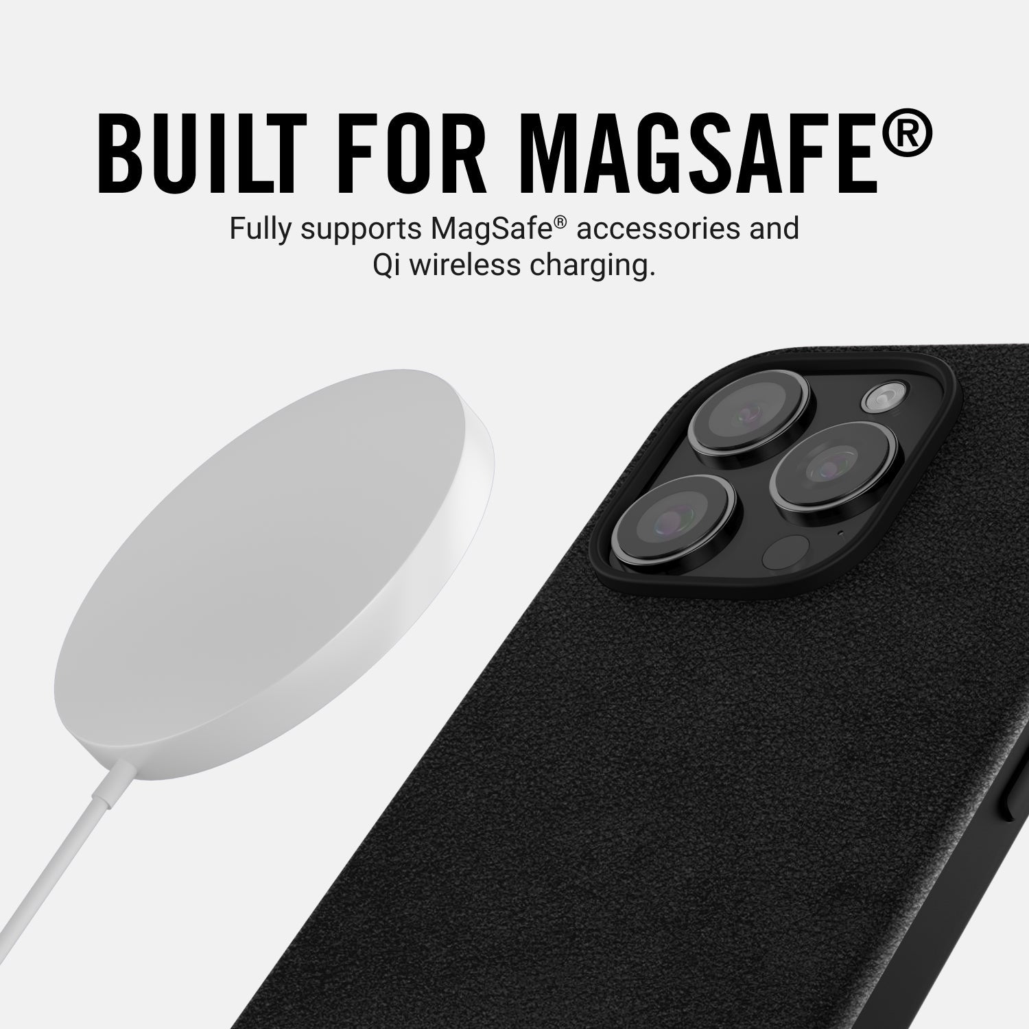Ridge Phone Case - Midnight Black Leather - iPhone 16 Plus