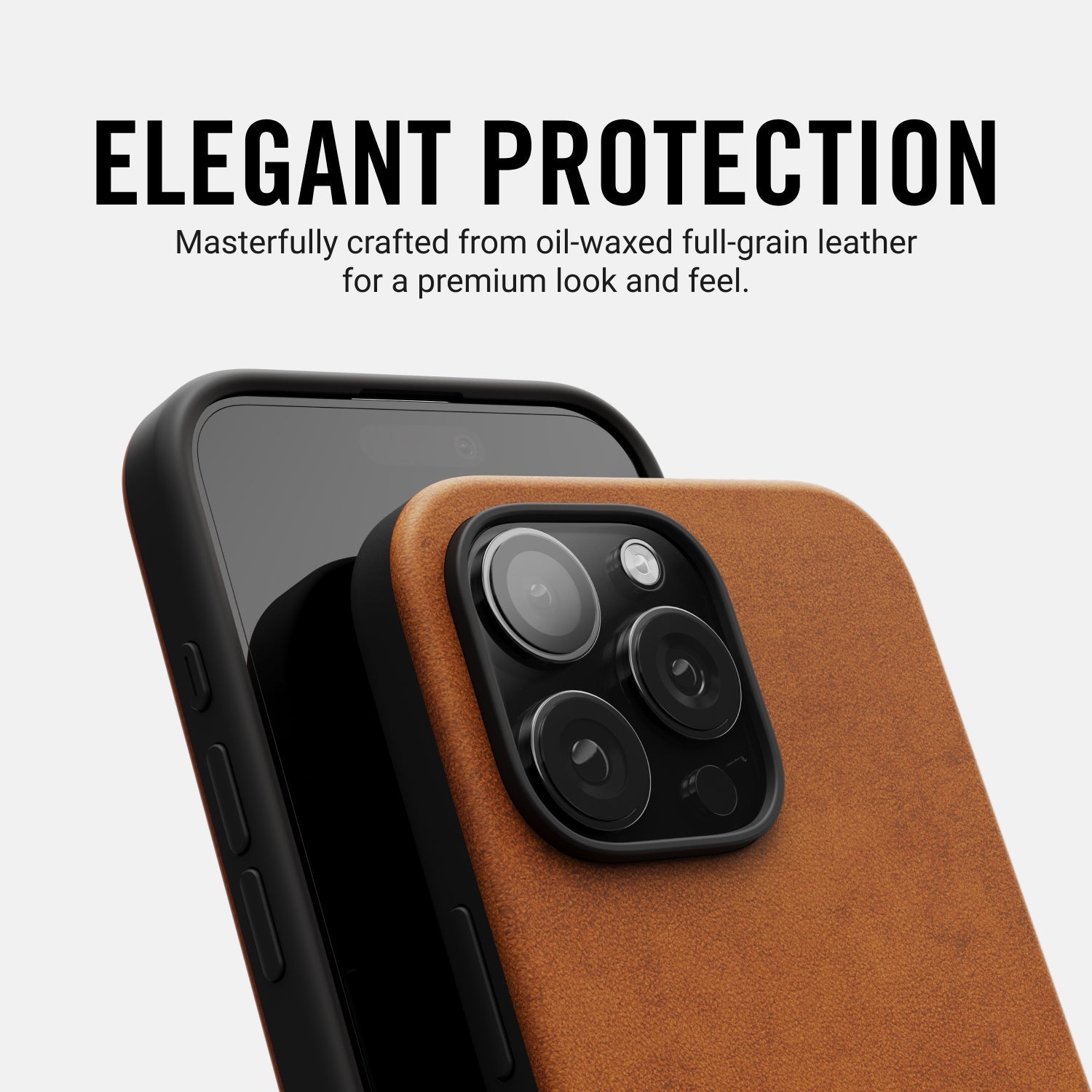 Ridge Phone Case - Tobacco Brown Leather - iPhone 16 Pro